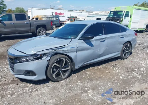 2022 Honda Accord Hybrid Sport из США, поврежденный, VIN 1HGCV3F29NA037768